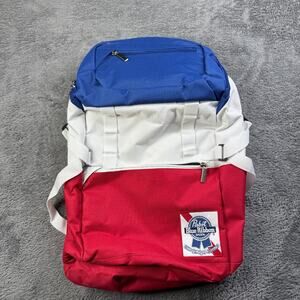 Pabst Blue Ribbon Camping Backpack Limited Release 2017 Canvas Bag Red White Blu